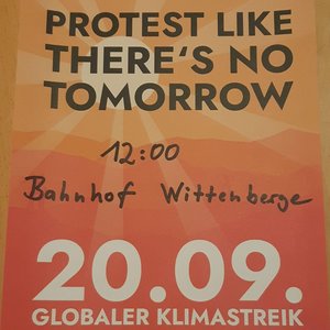 Plakat zum Klimastreik in Wittenberge am 20.09.24 12 Uhr